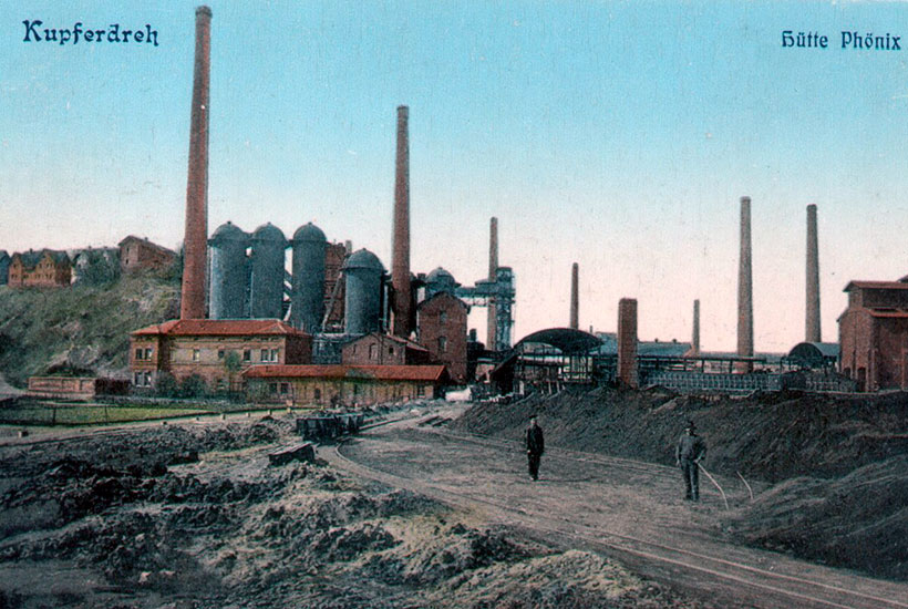 Historische Postkarte „Hütte Phönix“